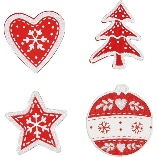 Öntapadós fa furnér dekorációs csomag - Christmas Shapes