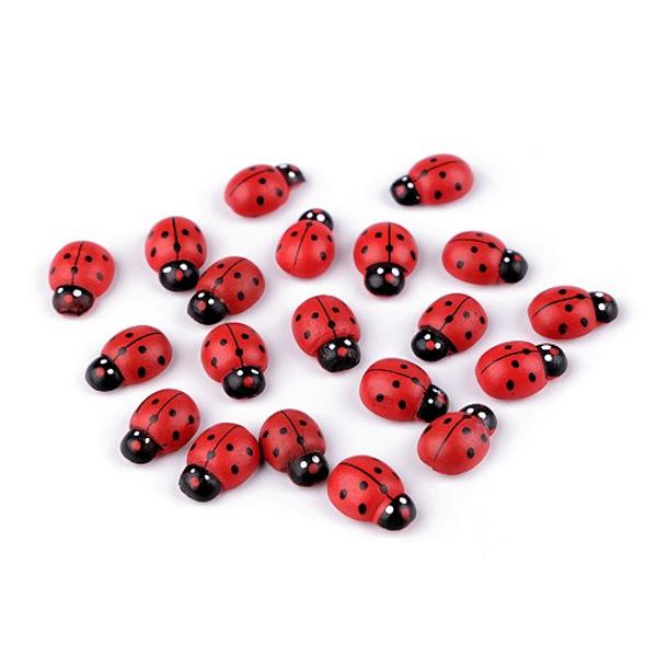 Öntapadós fa dekor katica csomag - 10db - 13x19mm