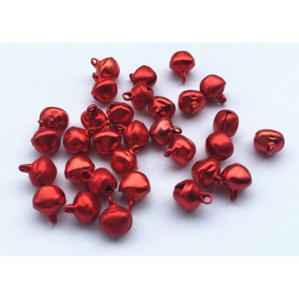 Piros színű fém csengettyű csomag - 20db