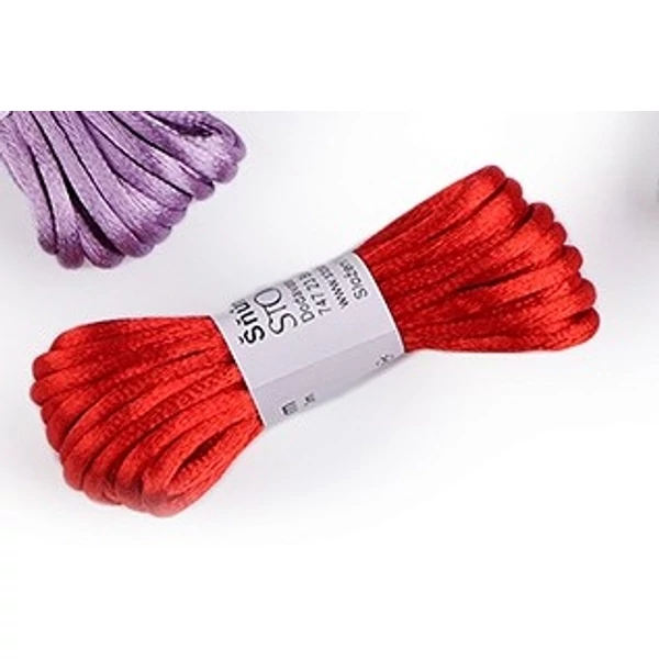 Szatén zsinór - 2mm - 3m - piros