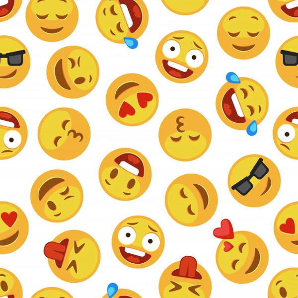 Mintás barkácsfilc méteráru  - emoticons