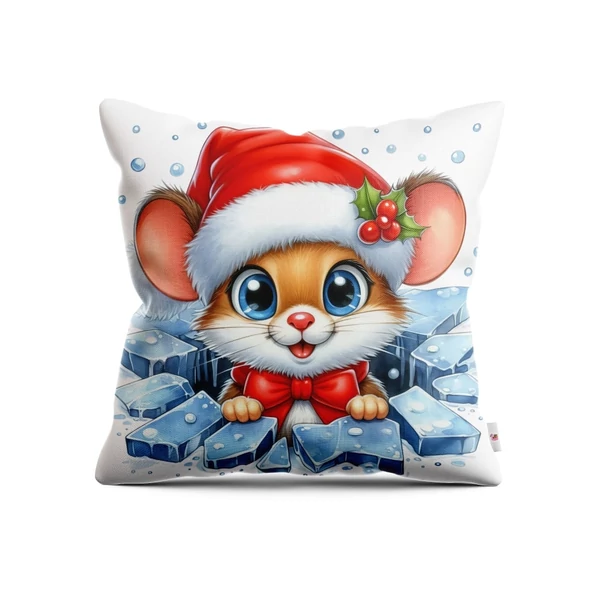 Panama szövet párnapanel - jeges állatok - egér