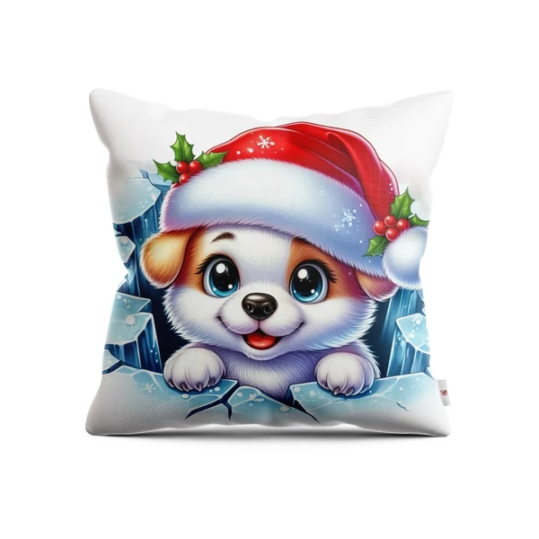 Panama szövet párnapanel - jeges állatok - kutya