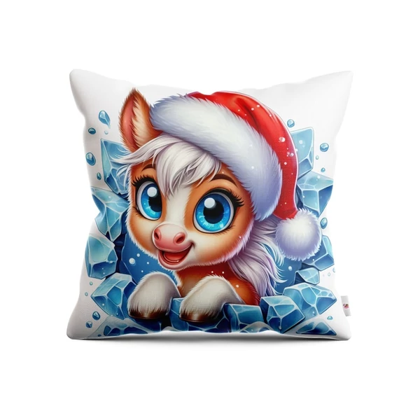 Panama szövet párnapanel - jeges állatok - lovacska