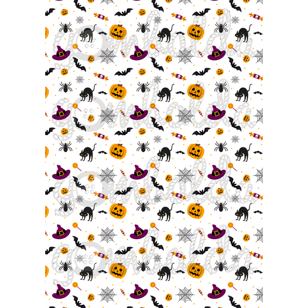 Halloween mintás barkácsfilc - vegyes