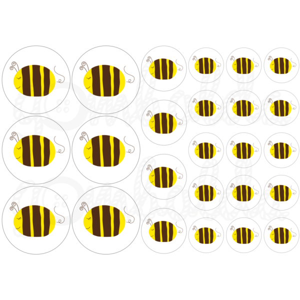 Ovis jel mintás barkácsfilc - méhecske