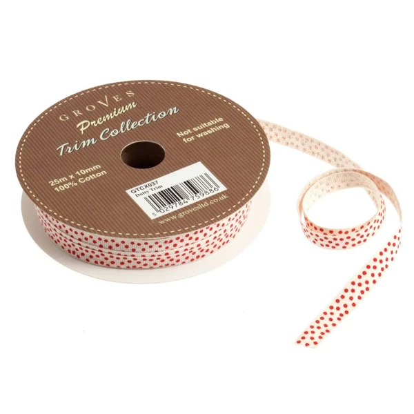 Pamut szalag csomag - Dotty Trim Pamut szalag csomag - Dotty Trim