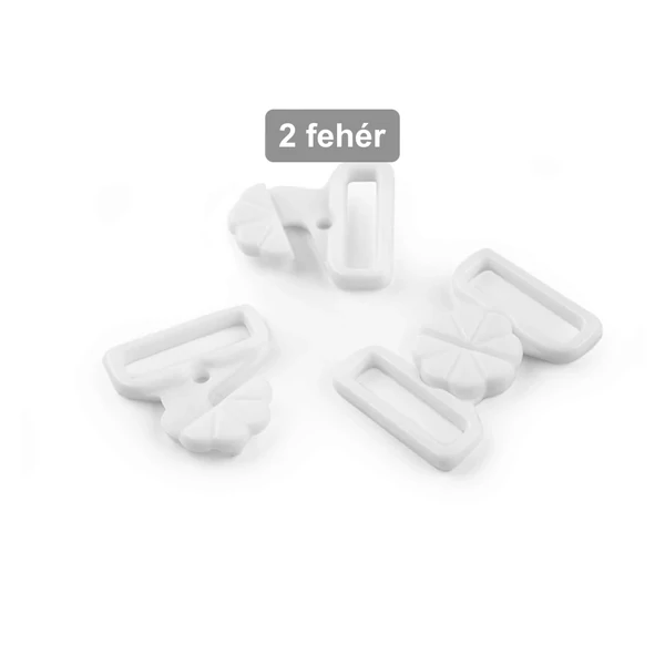 Fehér fürdőruha csat - 20pár