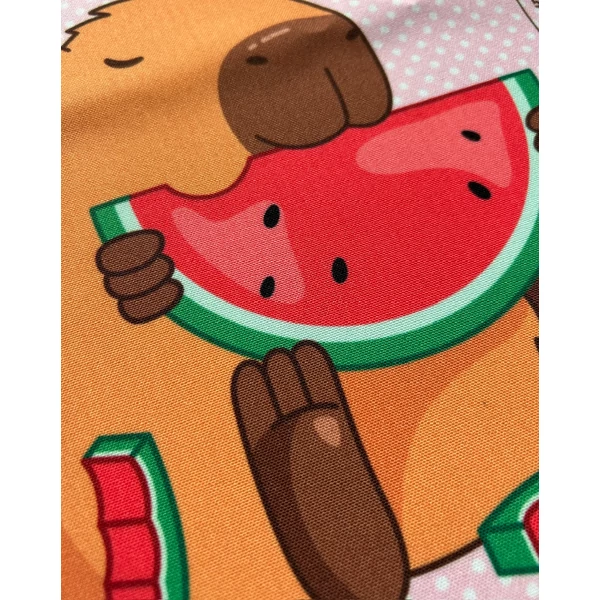 Ii. oszt. Panama szorzótáblás párna panel - capybara - rózsaszín