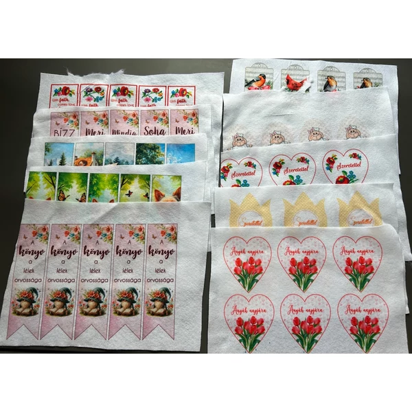 II. osztályú mintás barkácsfilc csomag - 10db - 105