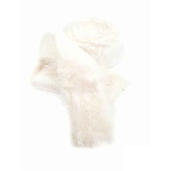 Műszőrme szalag - 4cm - 2 x 110cm - fehér