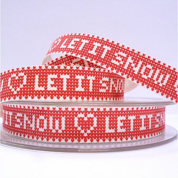100% pamut szalag csomag - Knitted Let it Snow