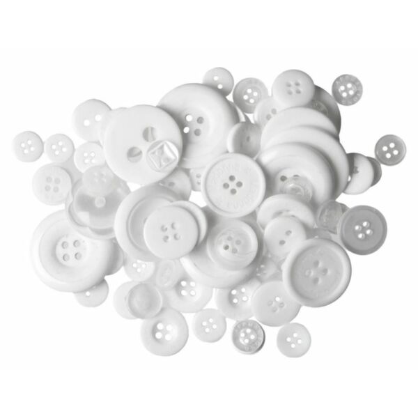 Trimits Bag of Craft Buttons - White